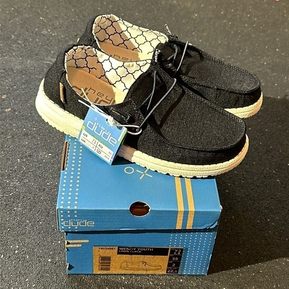 Hey Dude Other - Hey Dude youth black slip ons New